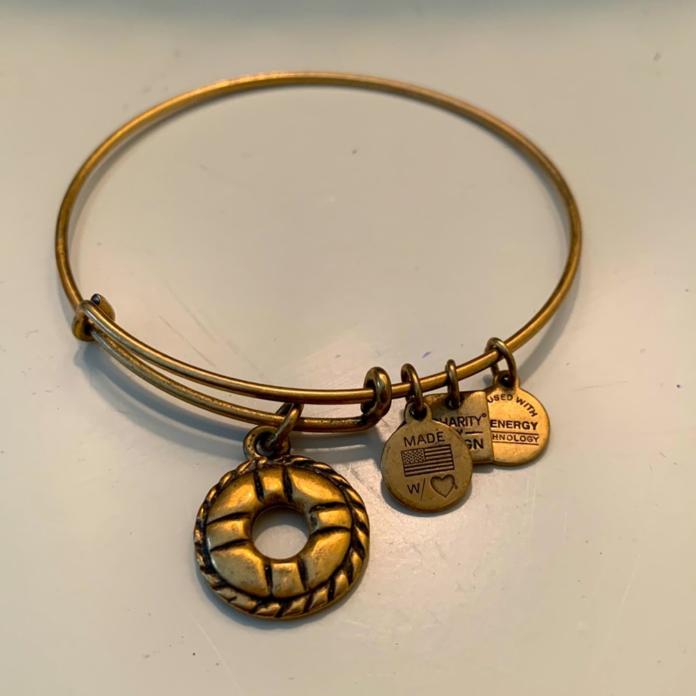 Alex and ani gold/bronze life raft dangle bracelet